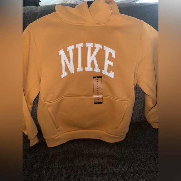 NWT Kids Nike Hoodie Brown Pull Over Size Medium - Picture 1 of 1
